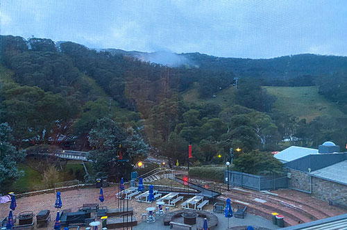 Thredbo view from hotel window