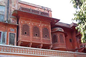 Balcony above shop